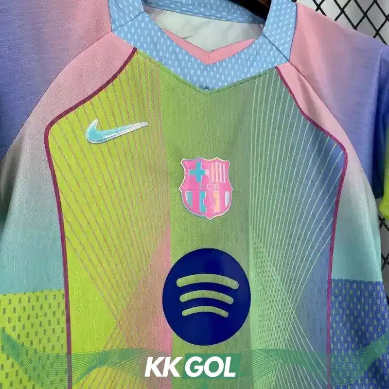 Maillot Barcelone enfant concept "jaune,rose" 2025/2026 YamaKits Foot