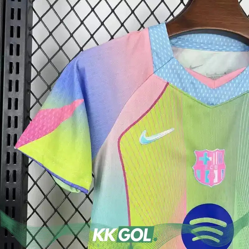 Maillot Barcelone enfant concept "jaune,rose" 2025/2026 YamaKits Foot