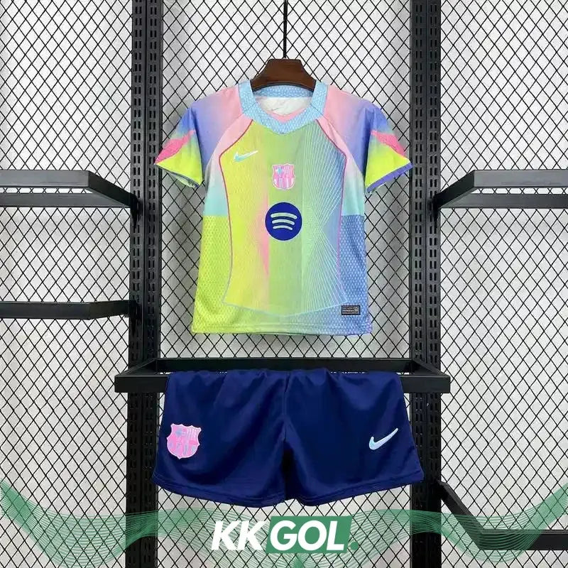Maillot Barcelone enfant concept "jaune,rose" 2025/2026 YamaKits Foot