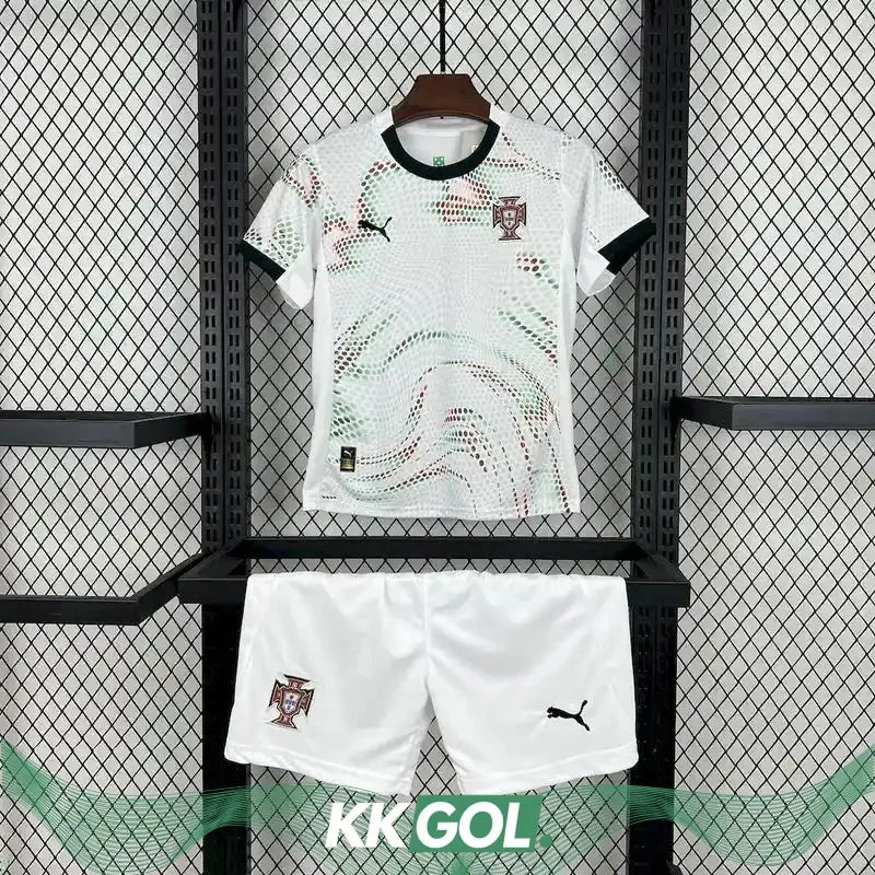 Maillot Portugal ENFANT extérieur "Blanc" 2025/2026 YamaKits Foot