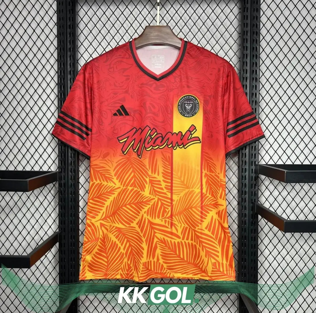 Maillot Miami concept « rouge, orange » 2024/2025 YamaKits Foot