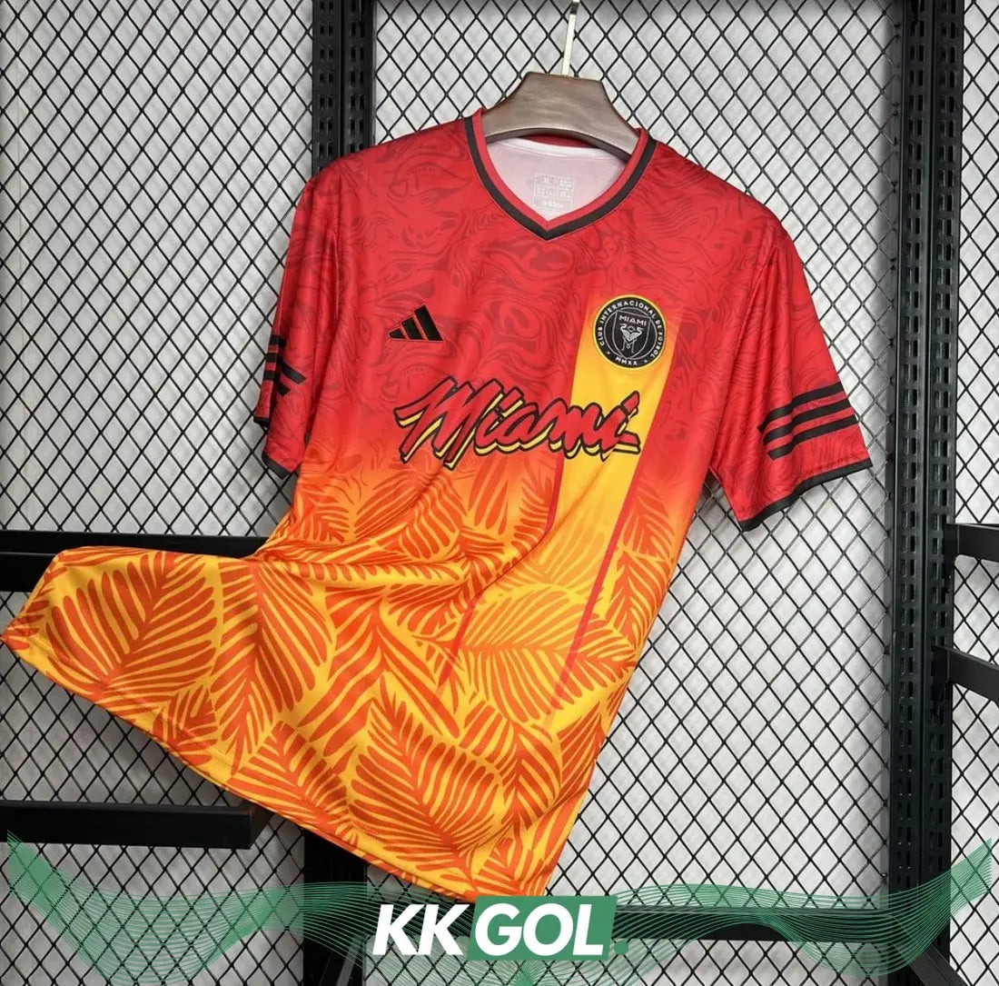 Maillot Miami concept « rouge, orange » 2024/2025 YamaKits Foot